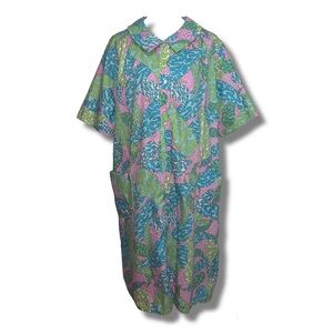 Vtg 60s Psychedelic Print House Robe